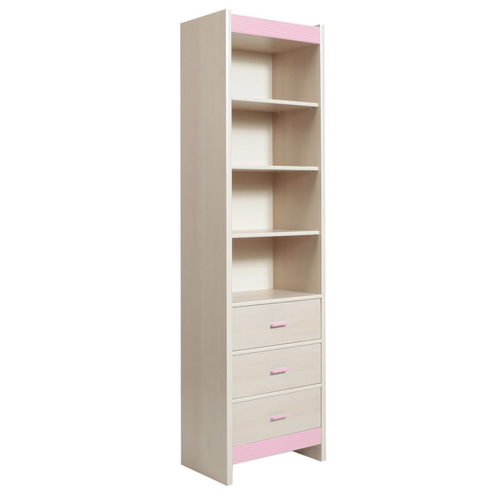 Xavier Book Tall Narrow Shelve With 3 Drawer